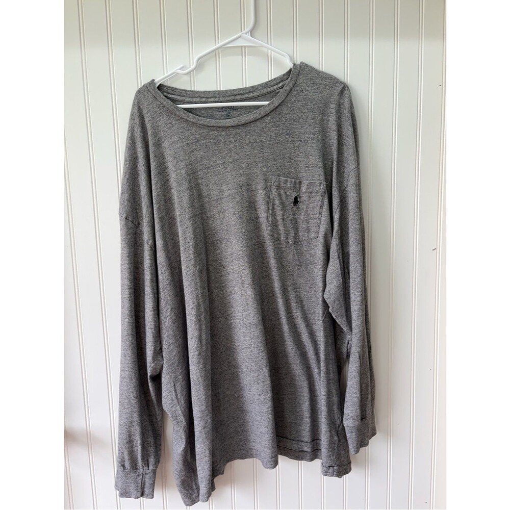 Polo by Ralph Lauren Heather Gray Long-Sleeve Pocket Tee